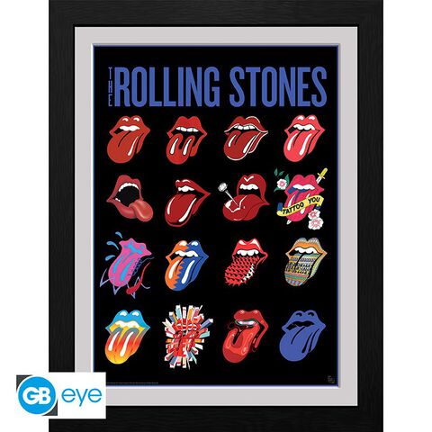 Tirage Encadre - The Rolling Stones - Langues  (30x40)
